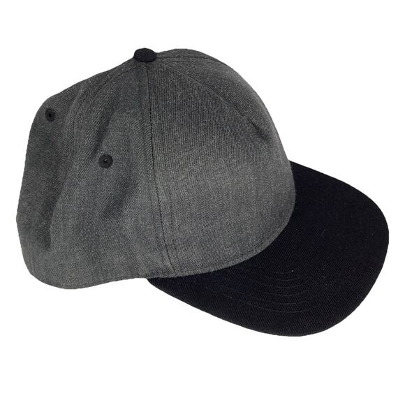 DALIX Baseball Cap Wool Hat Cap Urban Snapback Gray Black H-200 - Simple is Best - Picture 3 of 5
